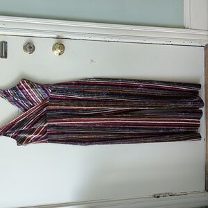 Hiatus striped crushed velvet jumpsuit Size M